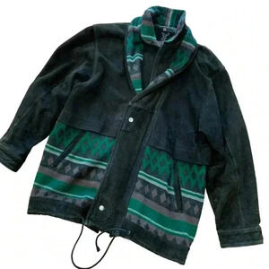 Vintage Men’s Southwestern Boho Barcelona leather goods 80’s Suede Jacket 44